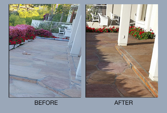Flagstone Cleaning and Enhancing