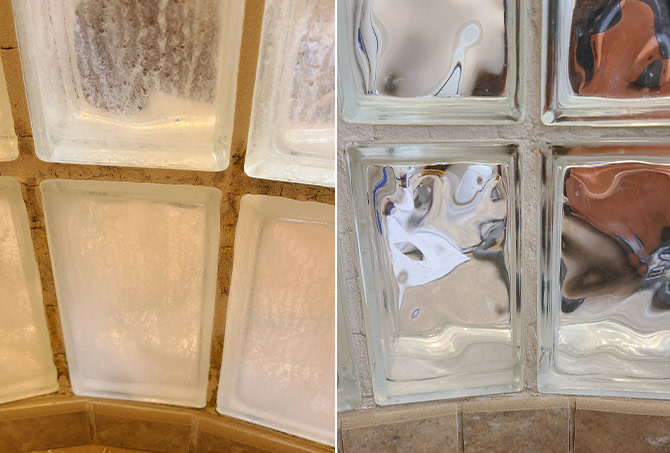 Shower Glass Block Restoration