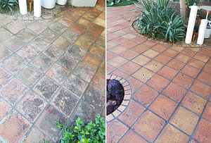 Saltillo Tile Before and After