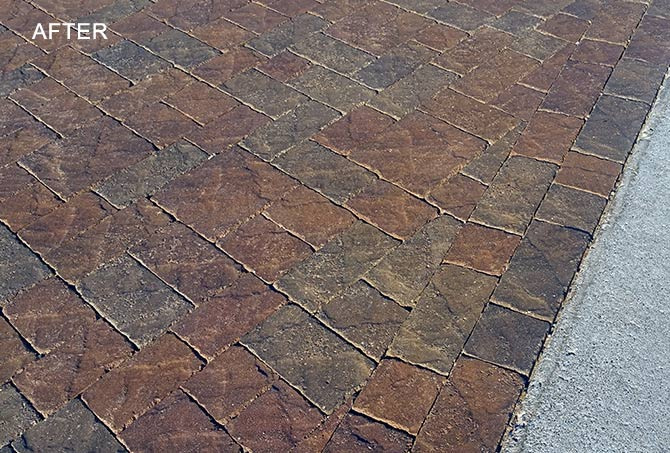 Cleaned Concrete Pavers