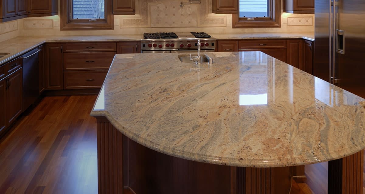 polished granite countertop