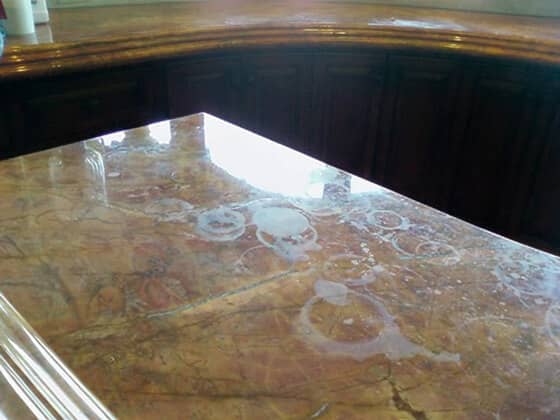 Ring Marks on Natural Stone Countertops